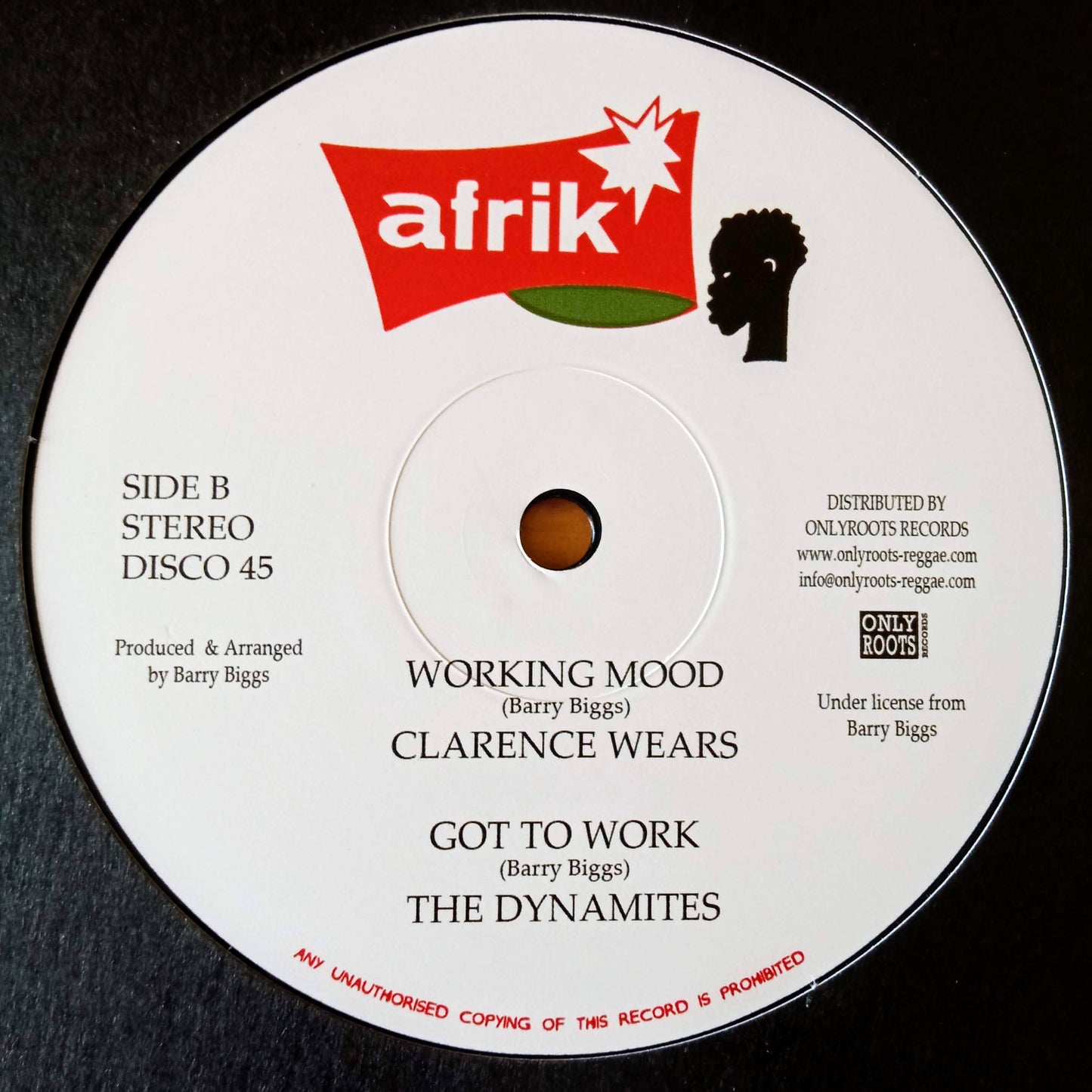 Barry Biggs / Clarence Wears – Work All Day b