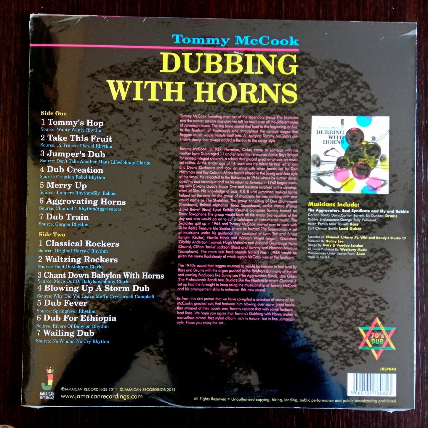 Tommy McCook - Dubbing With Horns / LP Vinyl