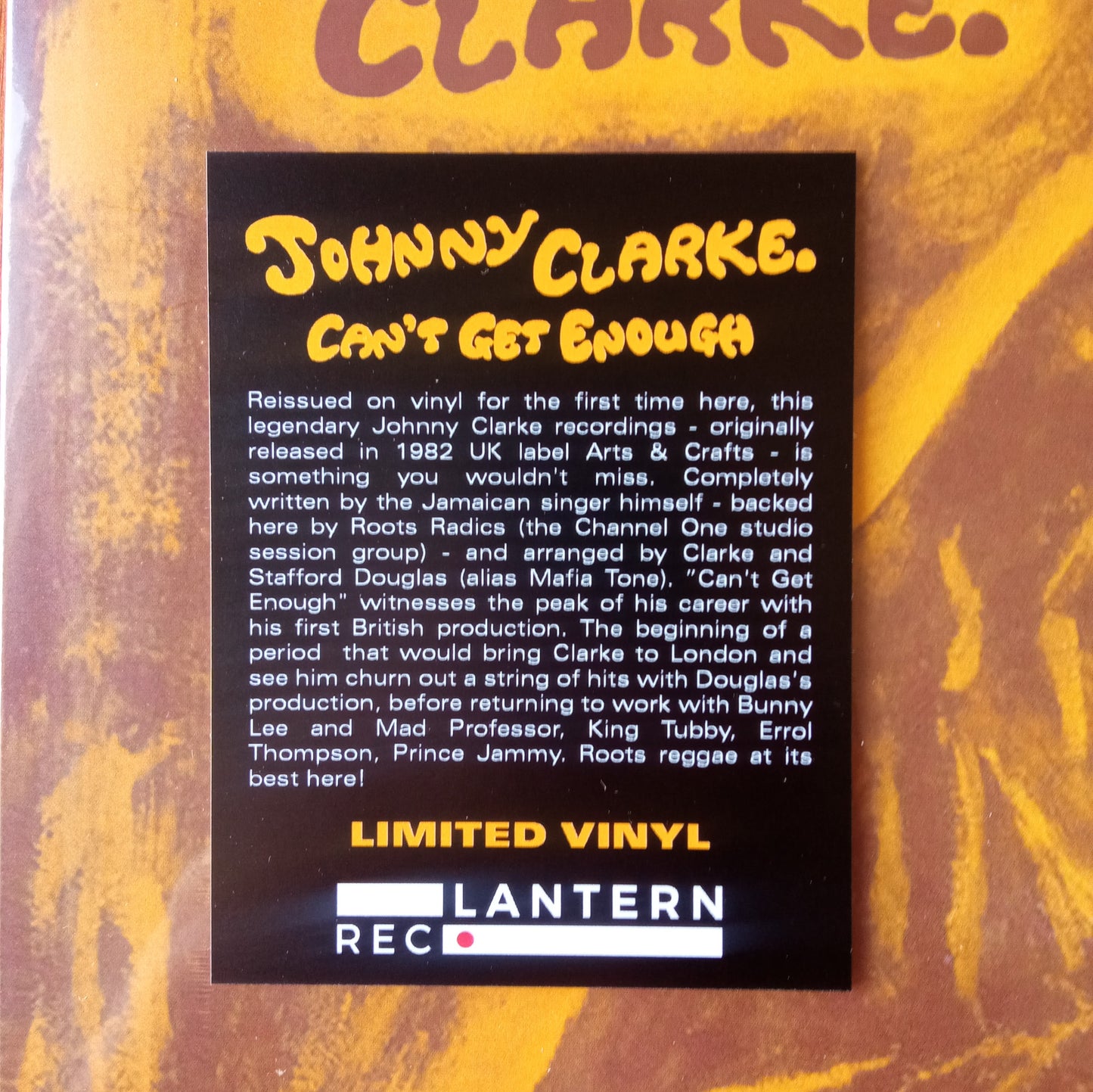 Johnny Clarke – Can't Get Enough / LP Vinyl