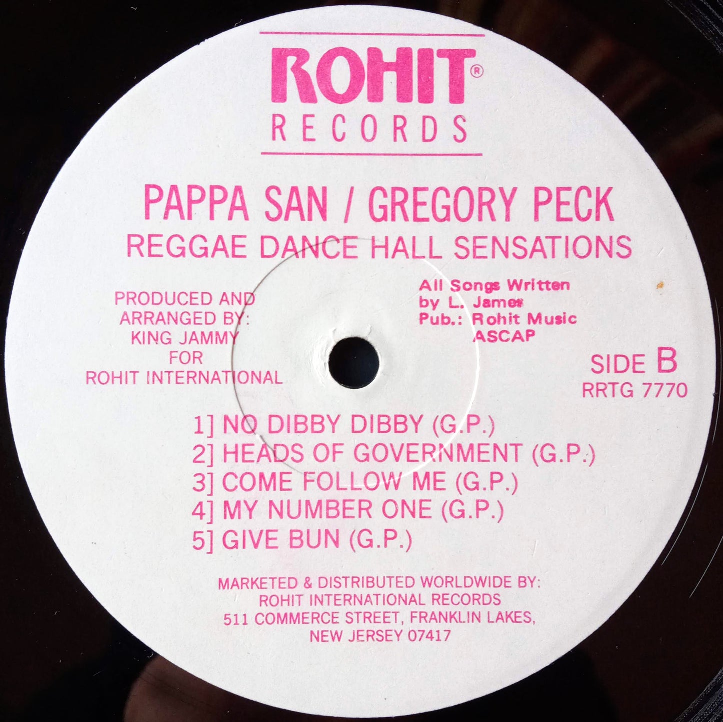 Papa San / Gregory Peck – Reggae Dance Hall Sensations / LP Vinilo