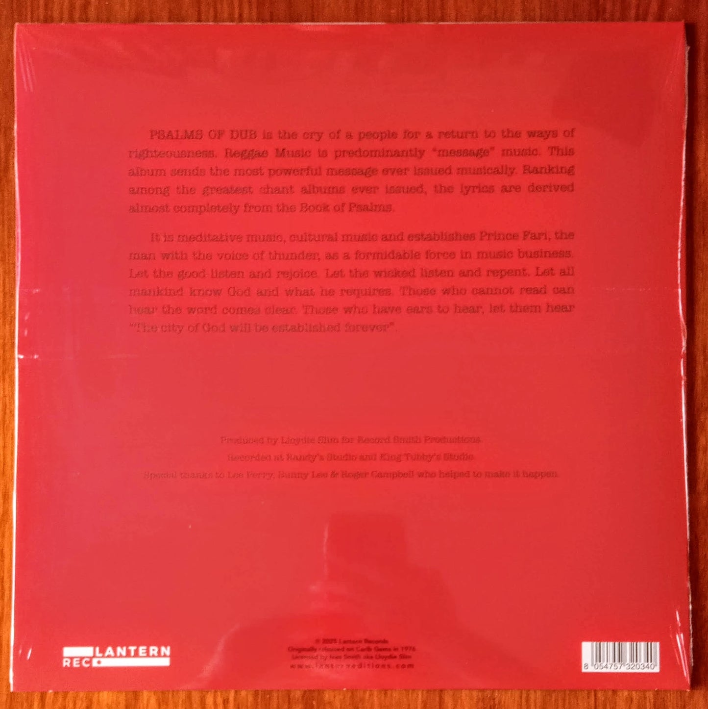 Prince Far I – Psalms For I / LP Vinilo