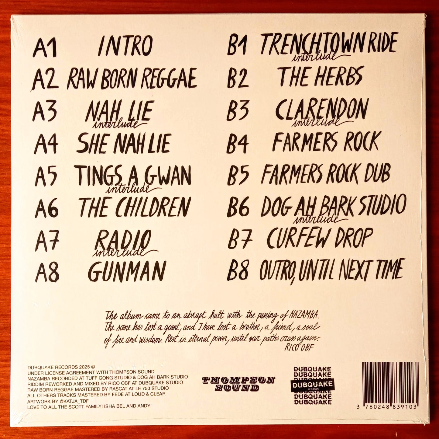 Nazamba – A Message From Zion / LP Vinilo