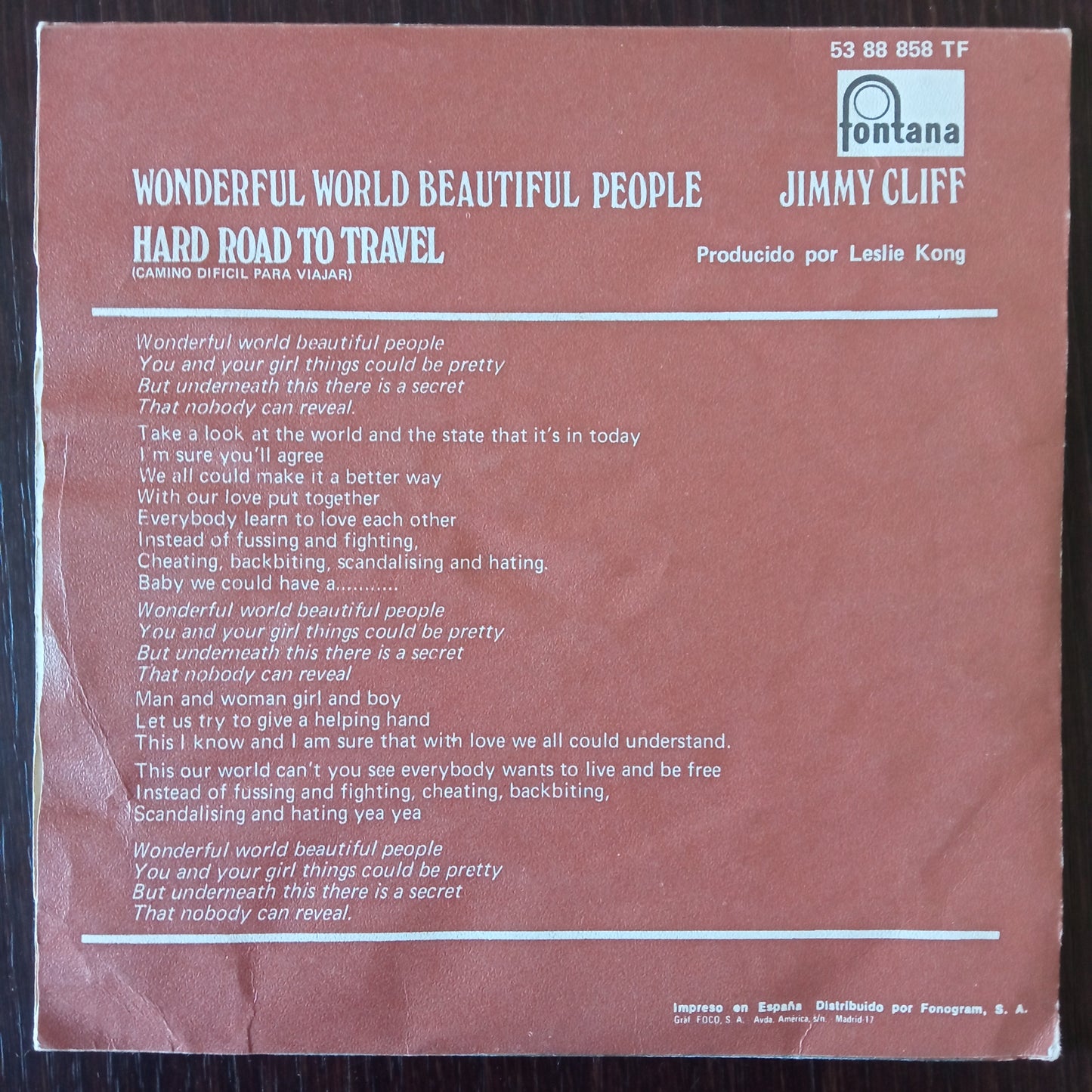 Jimmy Cliff – Wonderful World, Beautiful People b