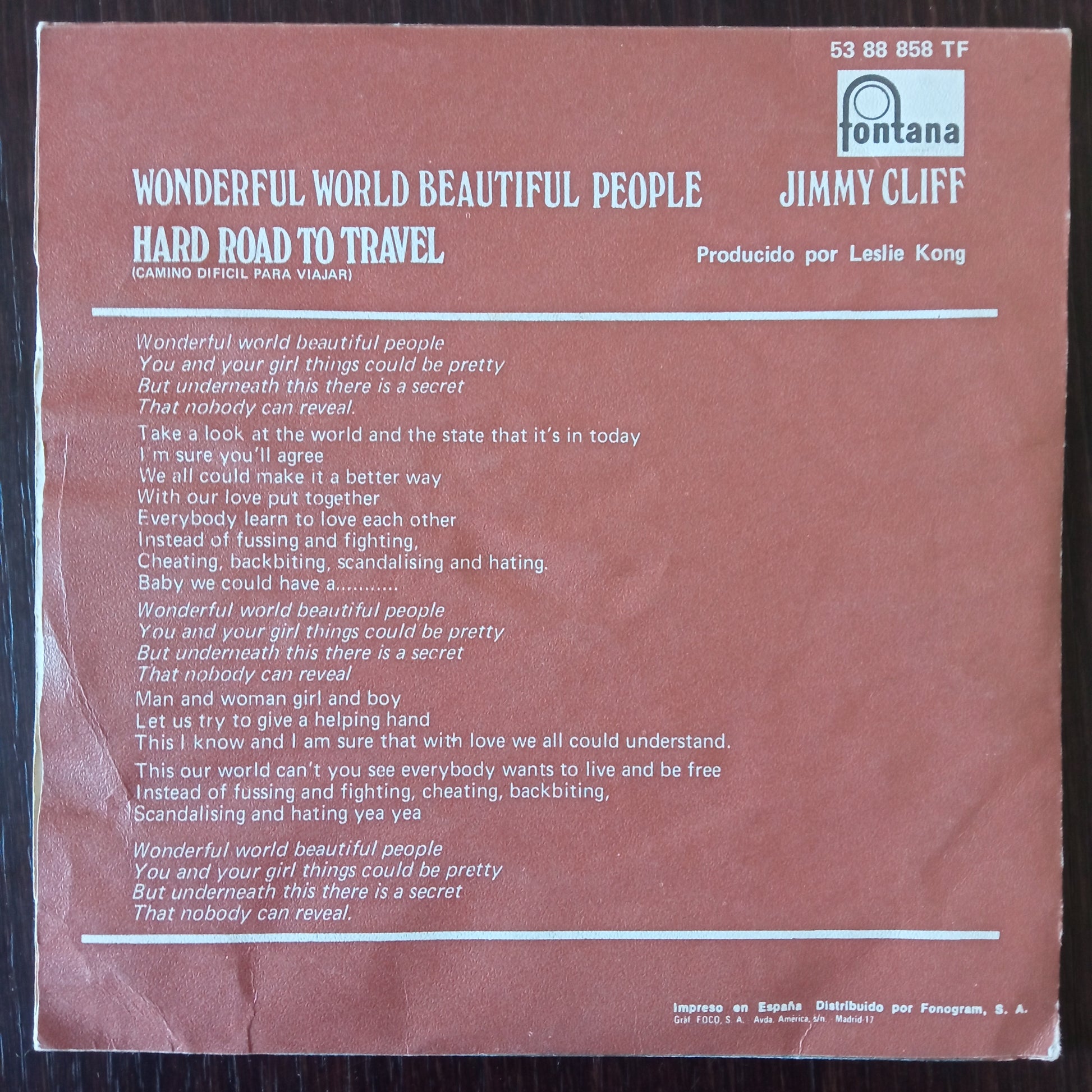 Jimmy Cliff – Wonderful World, Beautiful People b