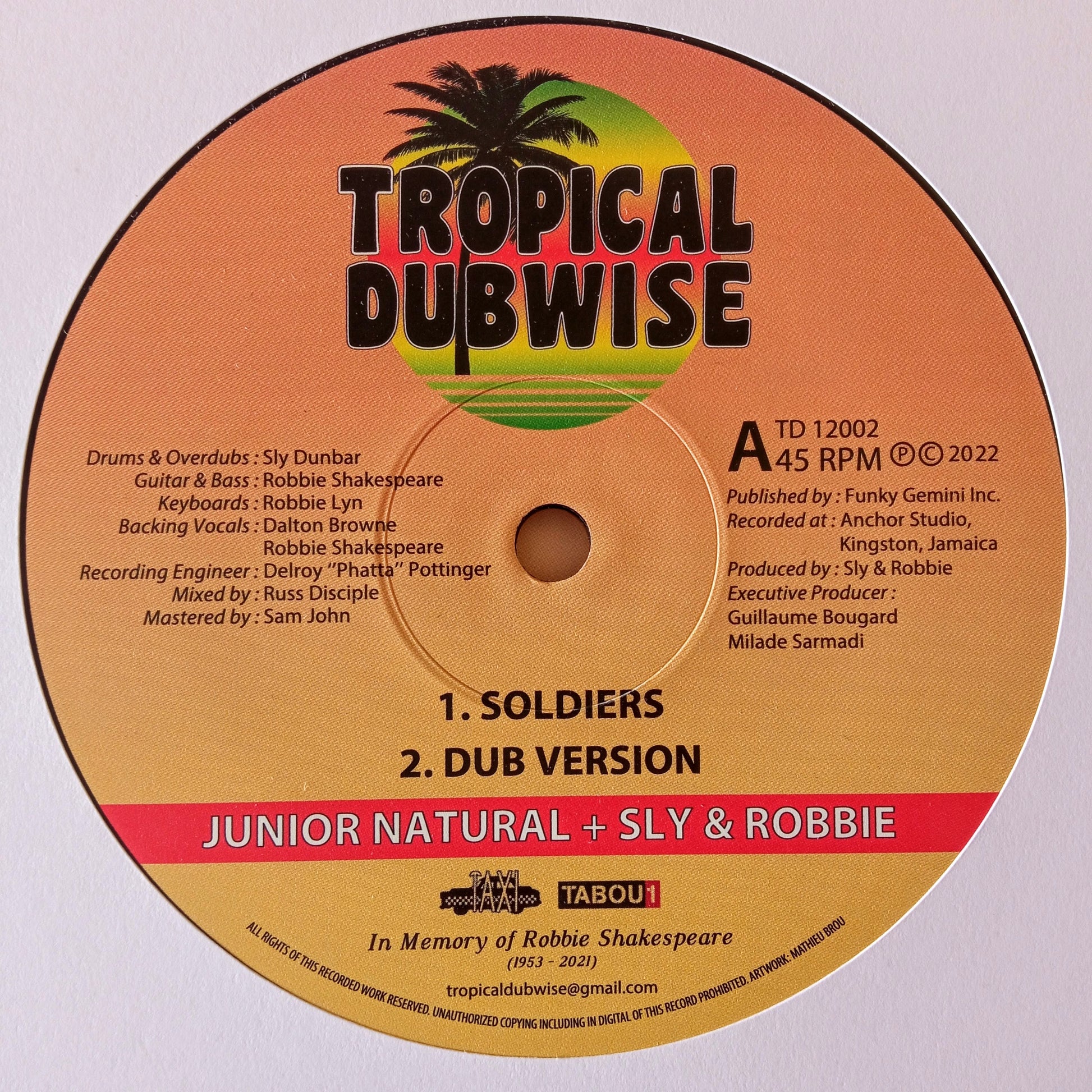Junior Natural meets Sly + Robbie - Soldier