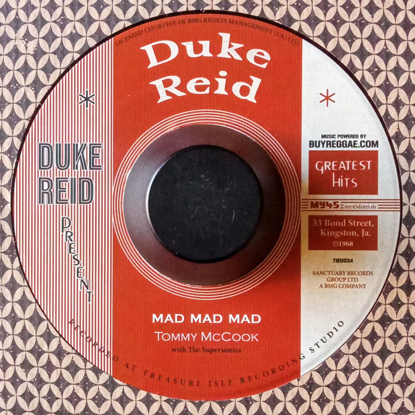 Lloyd Williams Tommy McCook Wonderful World Mad Mad Mad b
