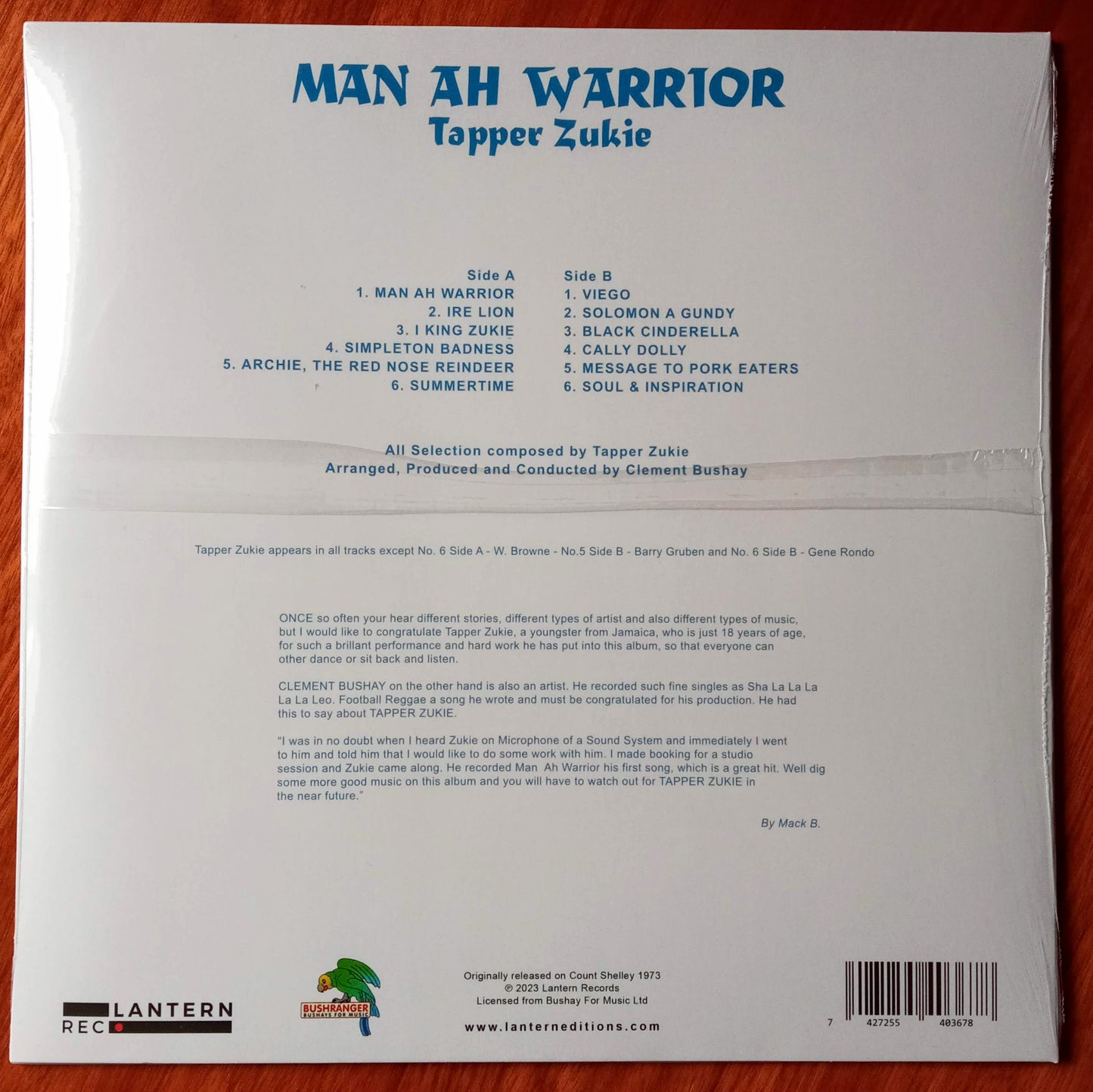 Tapper Zukie – Man Ah Warrior b