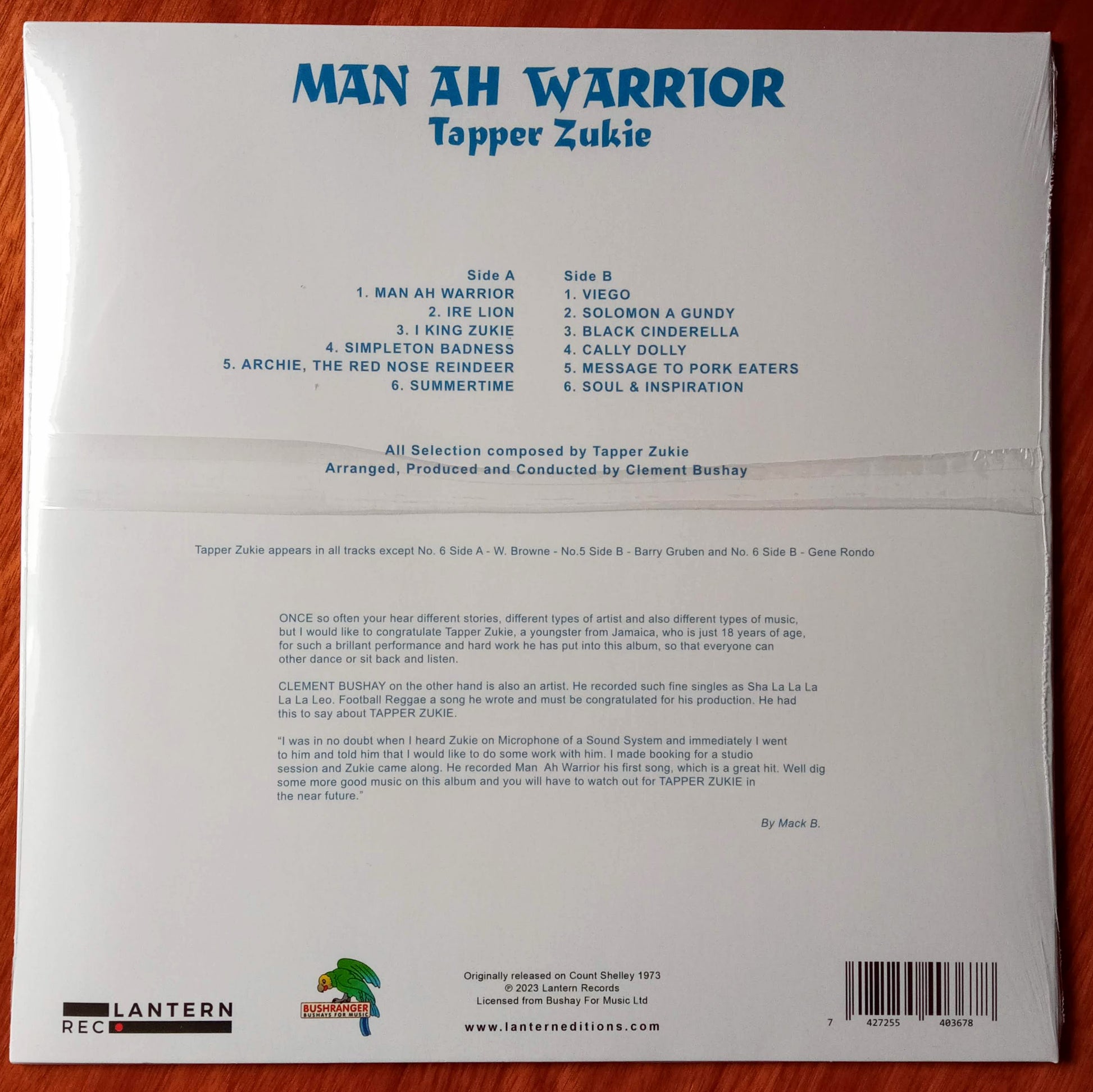 Tapper Zukie – Man Ah Warrior b