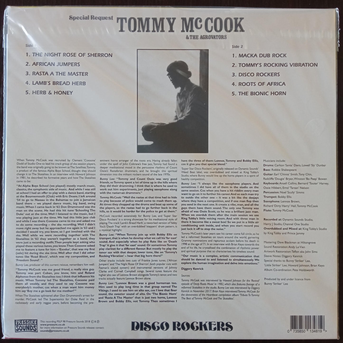 Tommy McCook The Agrovators – Super Star - Disco Rockers b