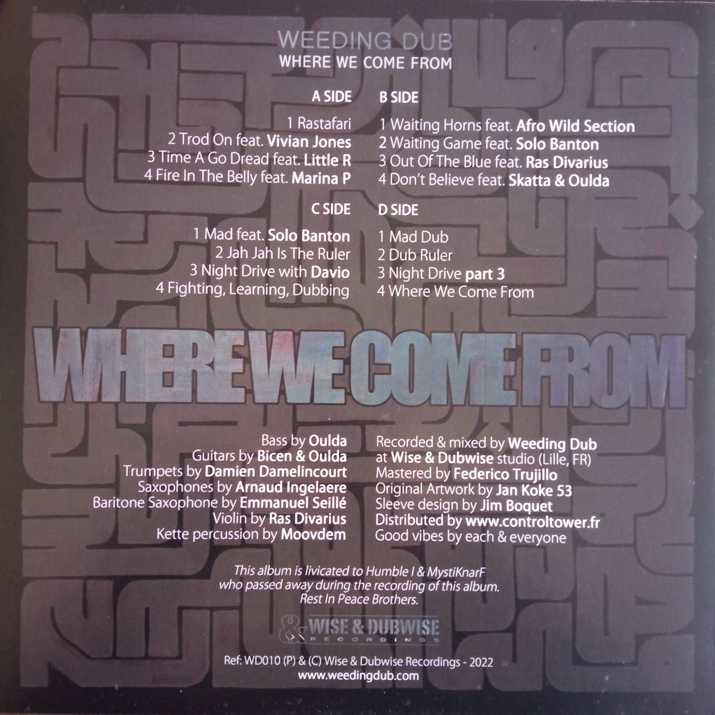 Weeding Dub - Where We Come From b