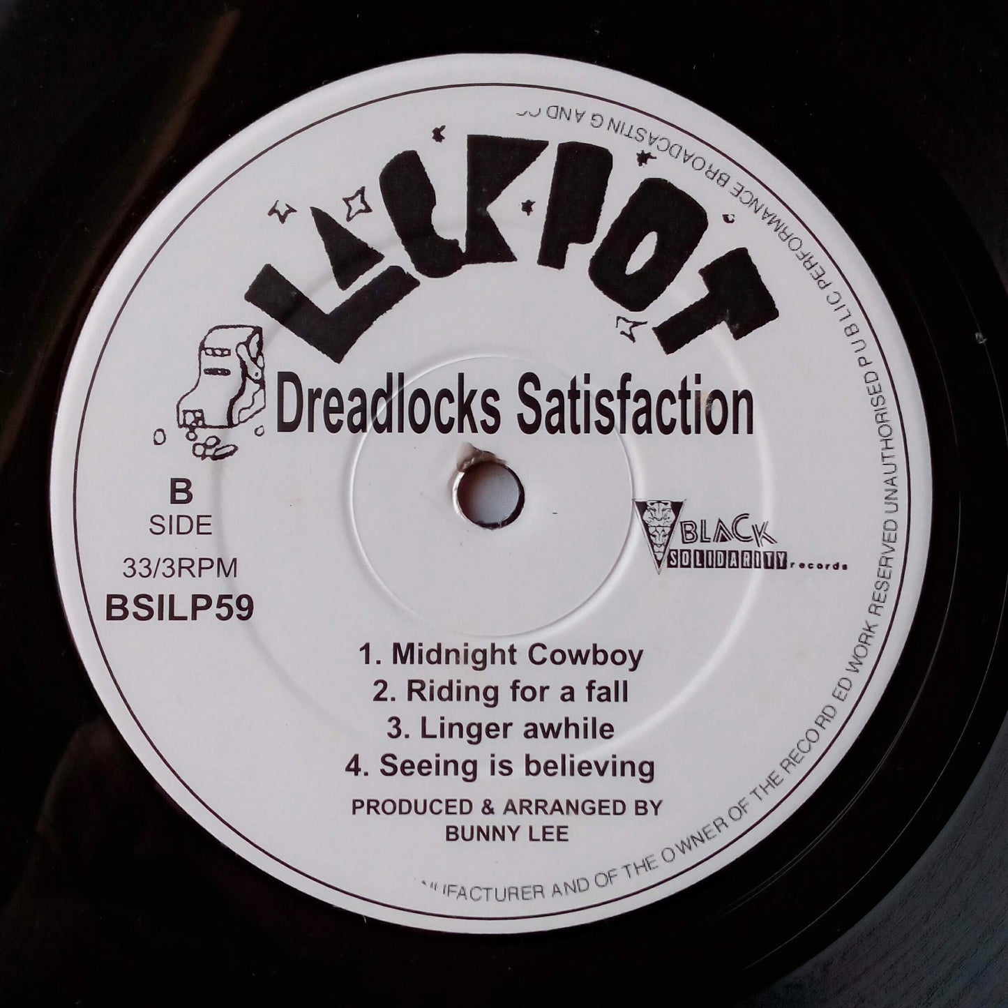 Trinity - Dreadlocks Satisfaction / LP Vinyl
