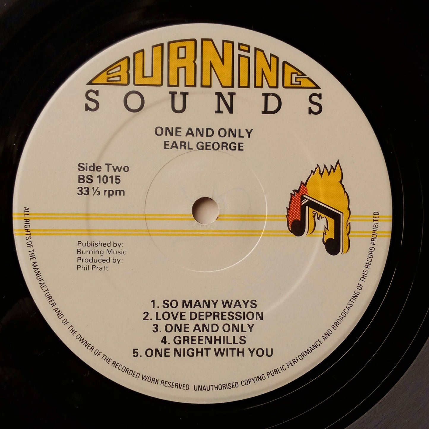 Earl George - One And Only / LP Vinilo