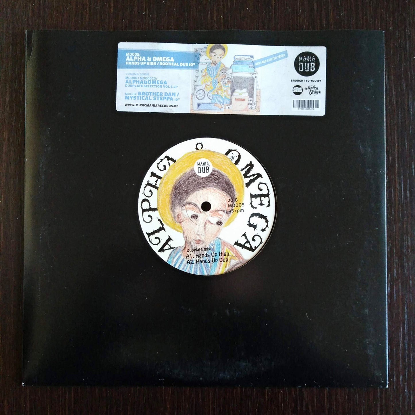 Alpha And Omega - Hands Up High / Rootical Dub / 10" Vinilo