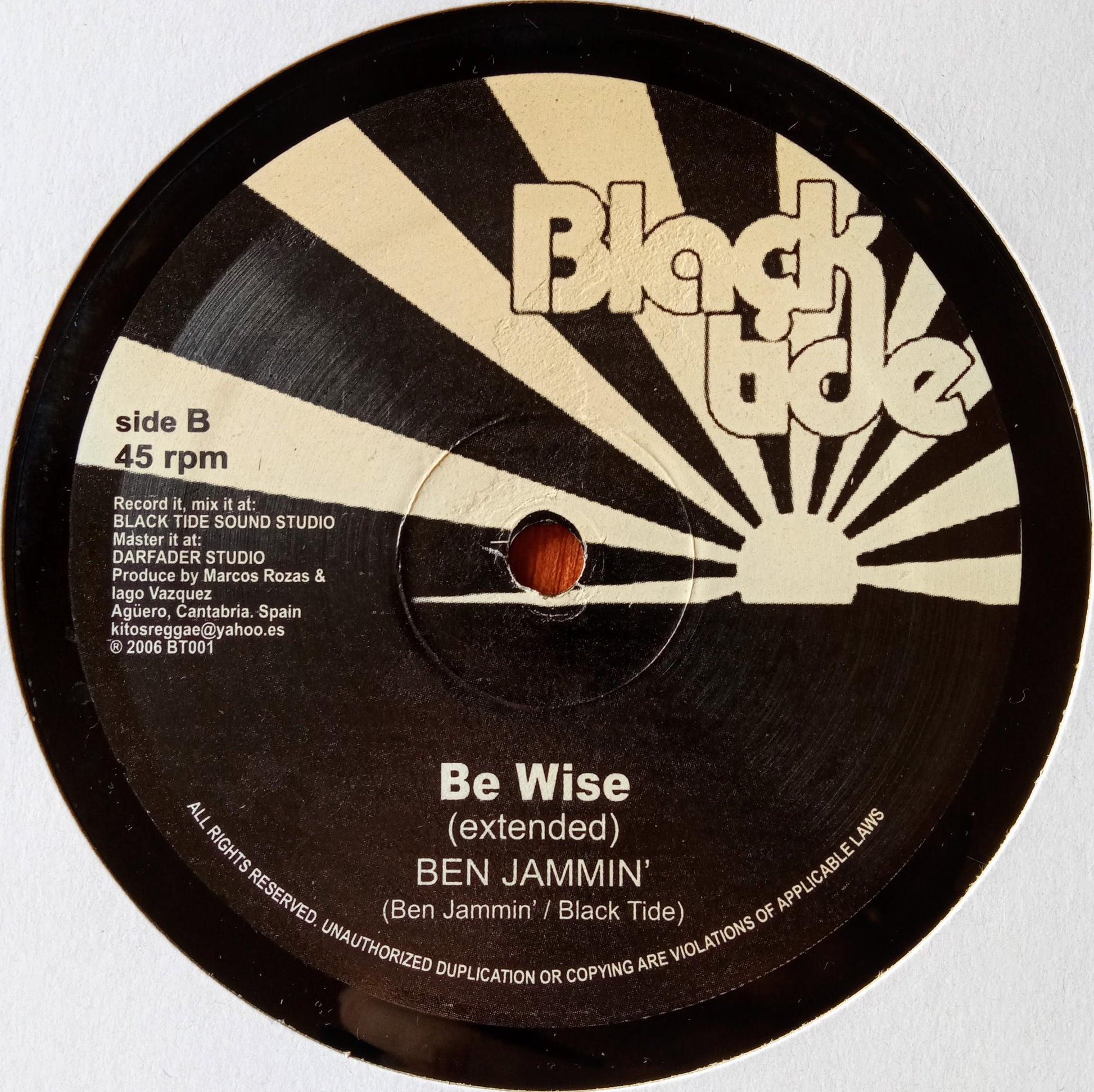 Ben-Jammin' – No Reason / Be Wise b