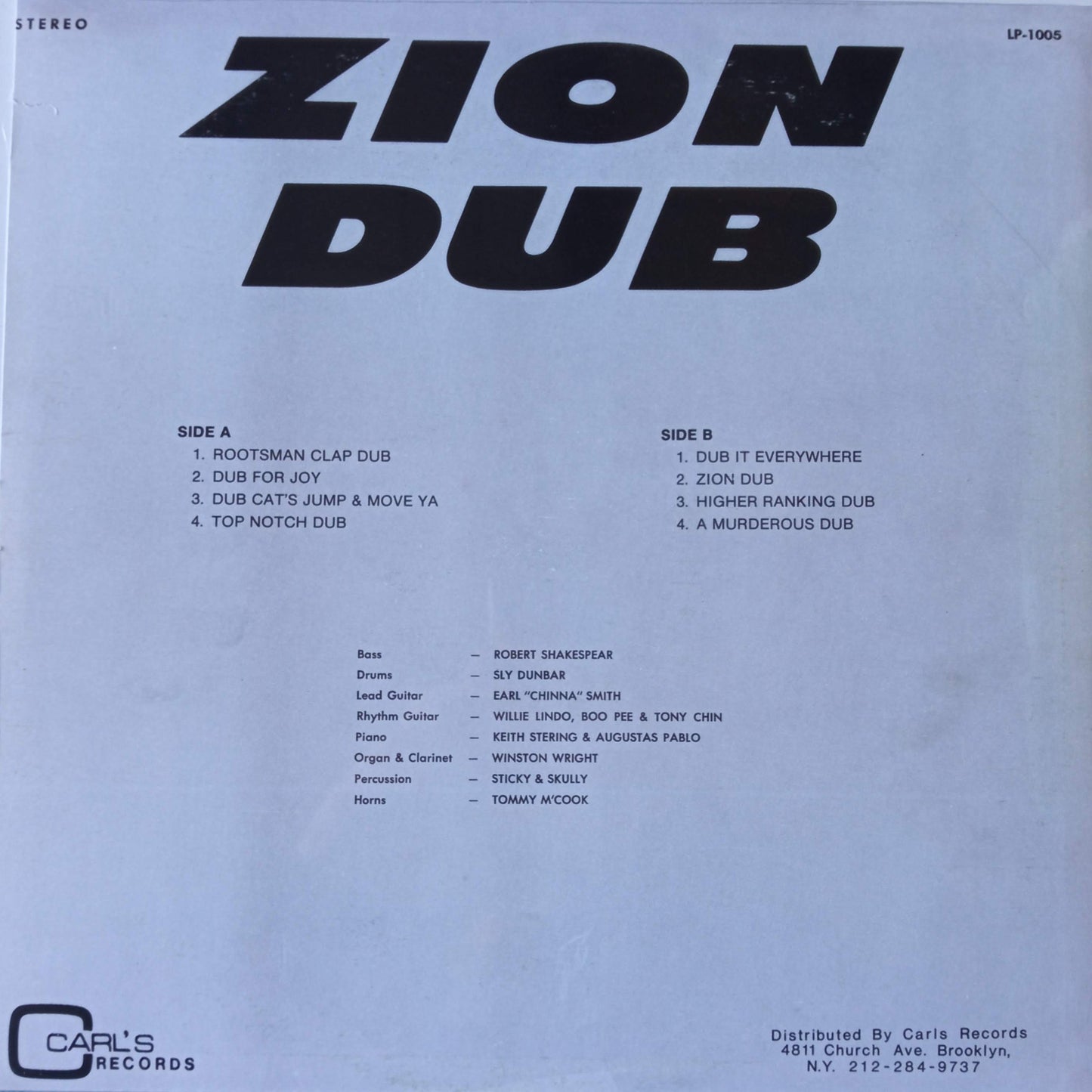 Carl Campbell - Zion Dub b