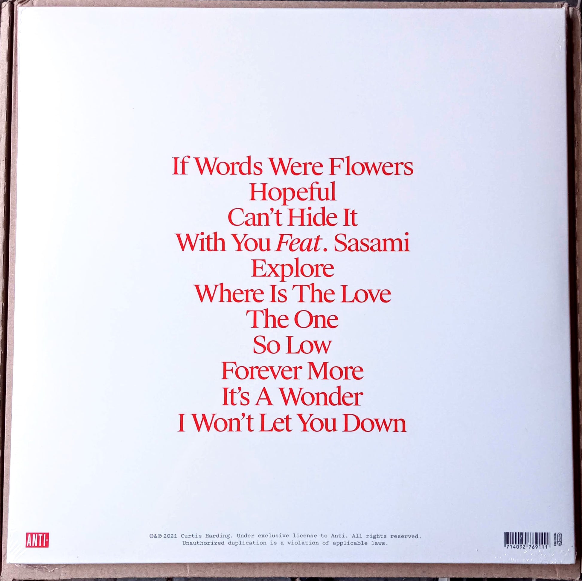 Curtis Harding – If Words Were Flowers b