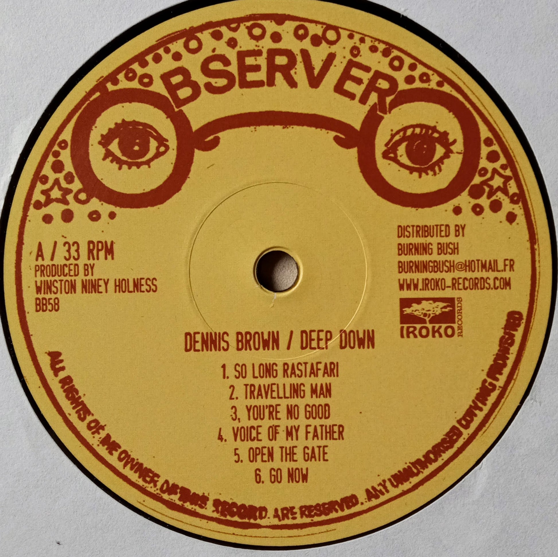 Dennis Brown – Deep Down c