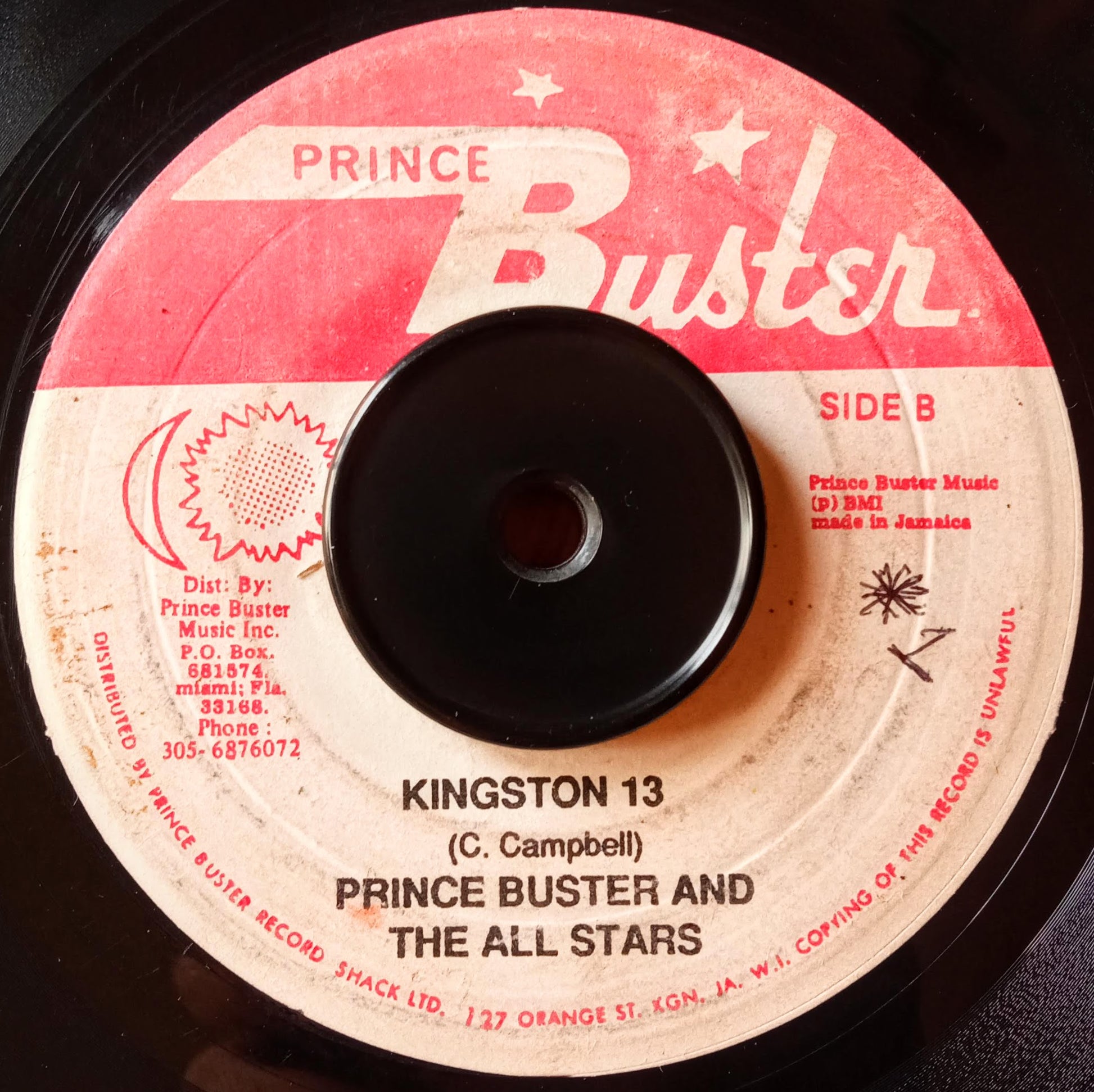 Derrick Morgan / Prince Buster In My Heart / Kingston 13 b