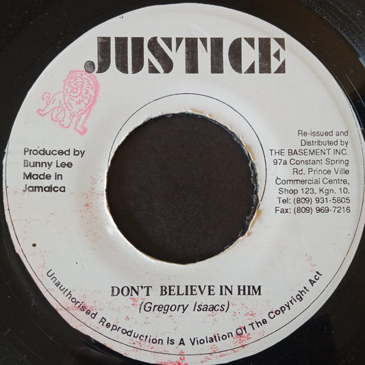 Gregory Isaacs / U-Roy ‎– Don't Believe In Him / King Tubby's Skank 