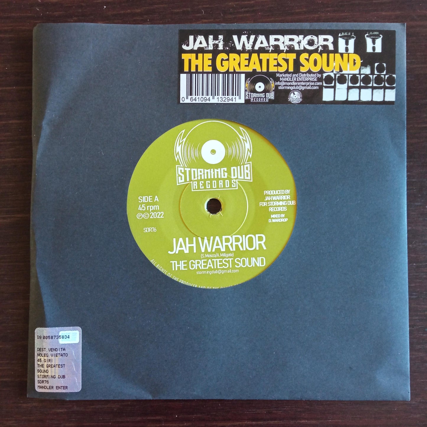 Jah Warrior - The Greatest Sound / 7" Vinyl