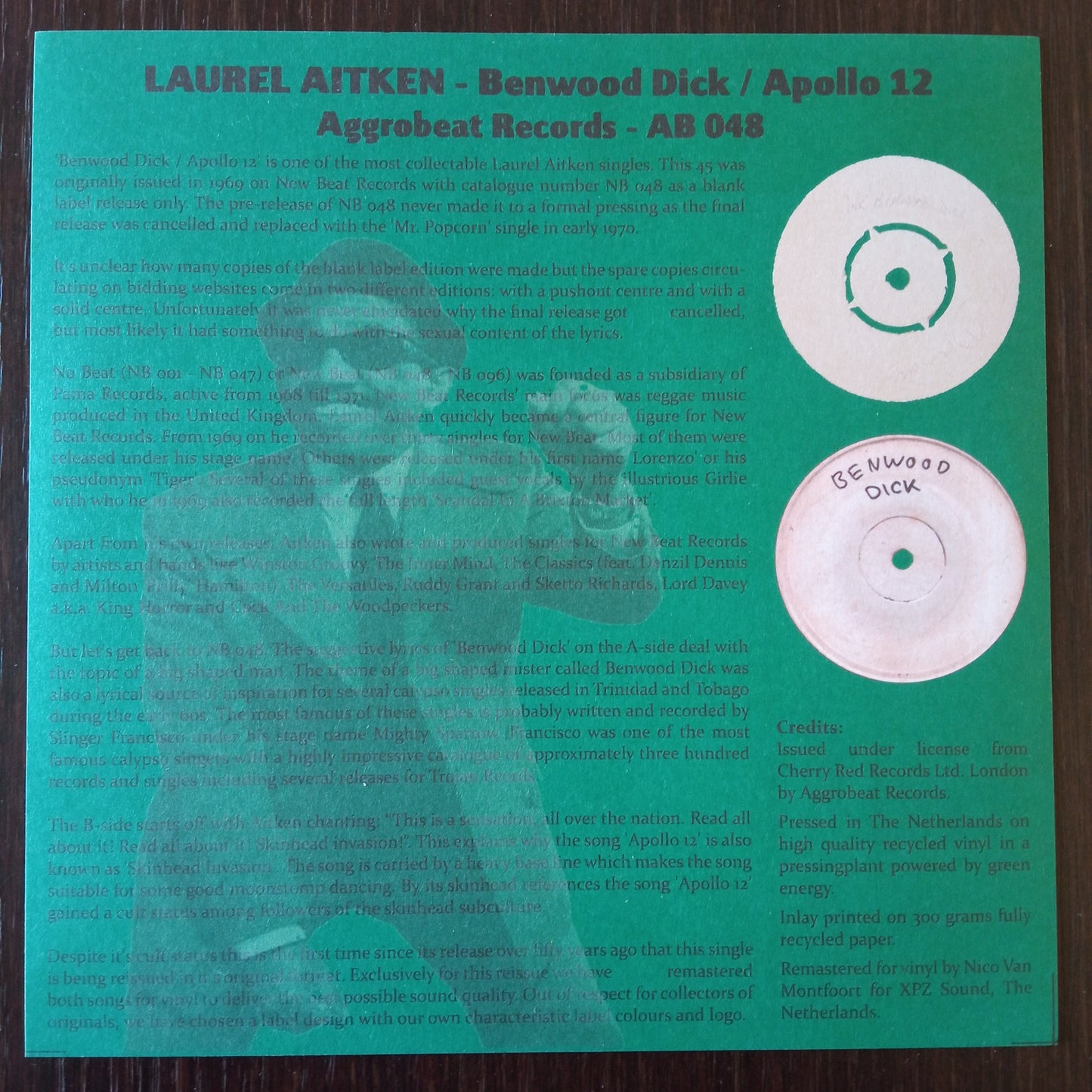 Laurel Aitken – Benwood Dick / Apollo 12/7" Vinyl