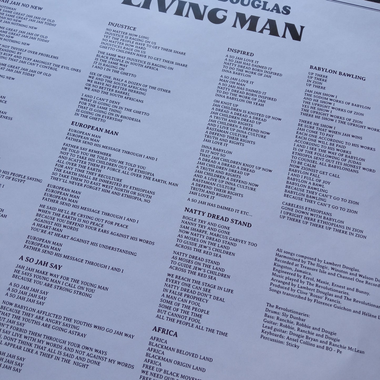 Lambert Douglas – Living Man / LP Vinilo