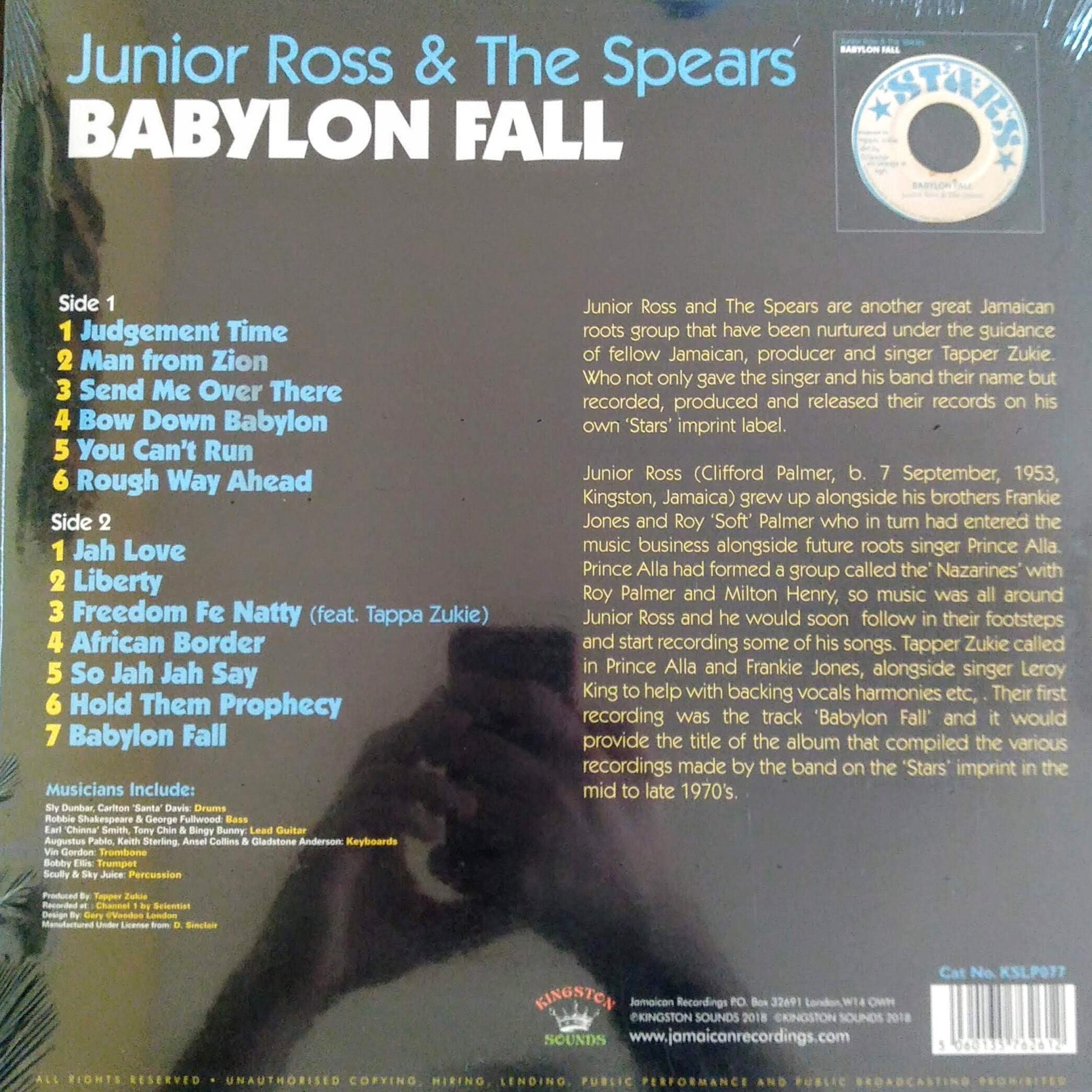 Junior Ross And The Spears - Babylon Fall B