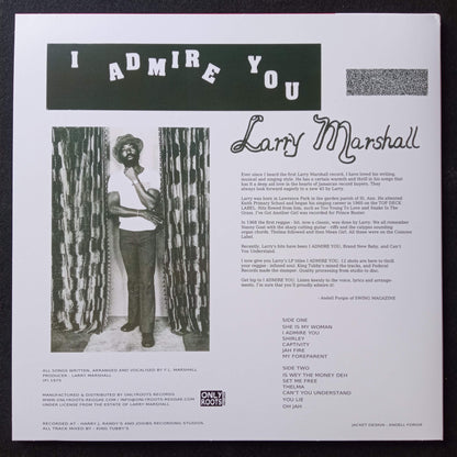 Larry Marshall – I Admire You b