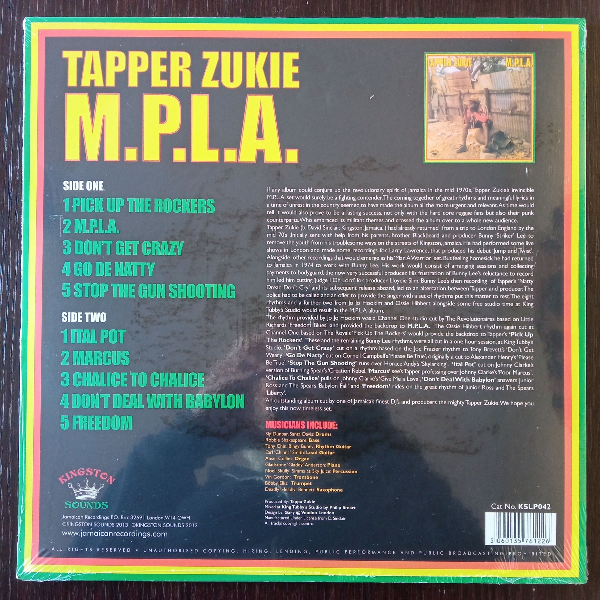 Tapper Zukie – M.P.L.A. b