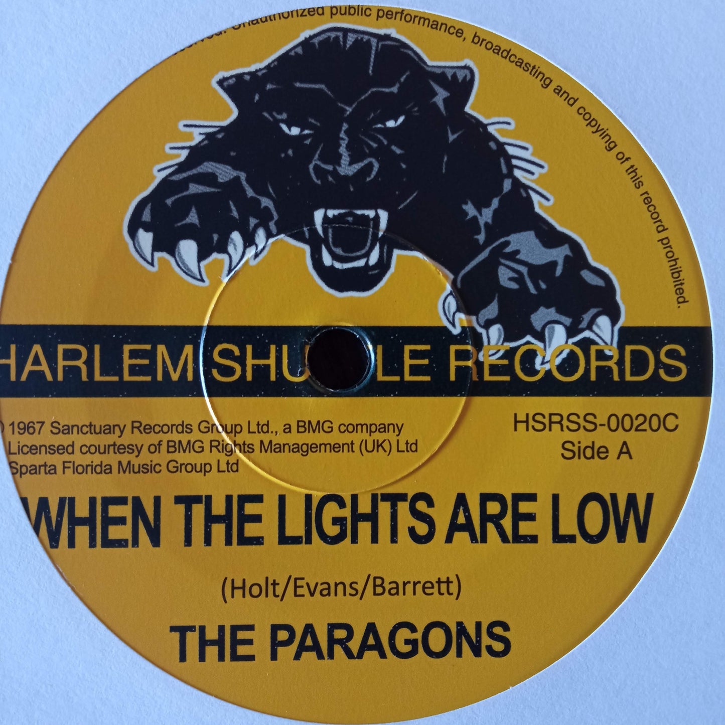 The Paragons – When The Lights Are Low / I Want To Go Back 