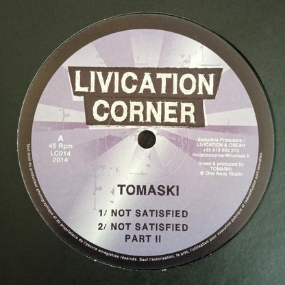 Tomaski - Not Satisfied / From Now