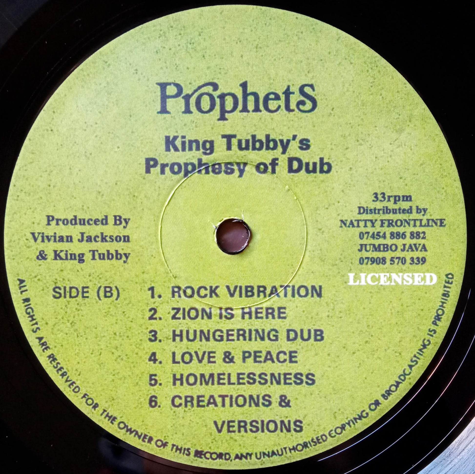 Yabby You – King Tubby's Prophesy Of Dub b