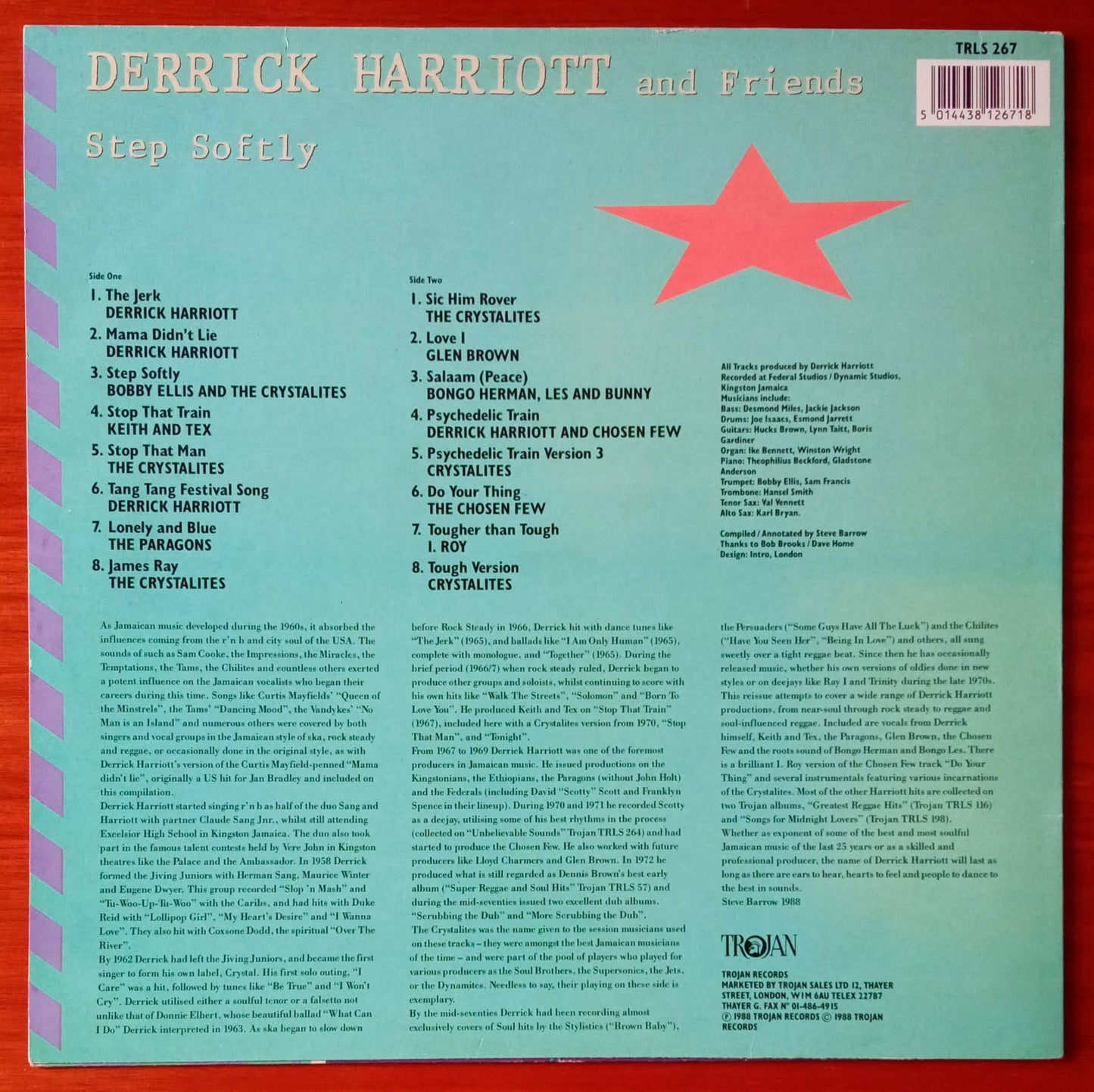 derrick-harriott-step-softly-rocksteady-reggae b